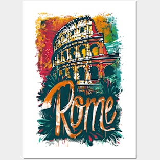 Rome Retro Italy poster Posters and Art